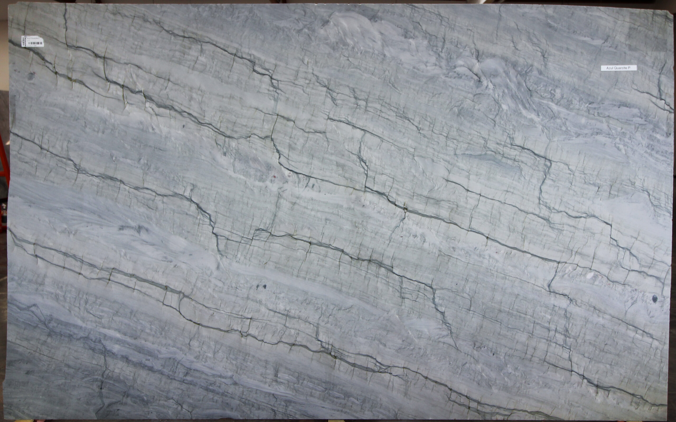 Quartzite Azul Polished — installed