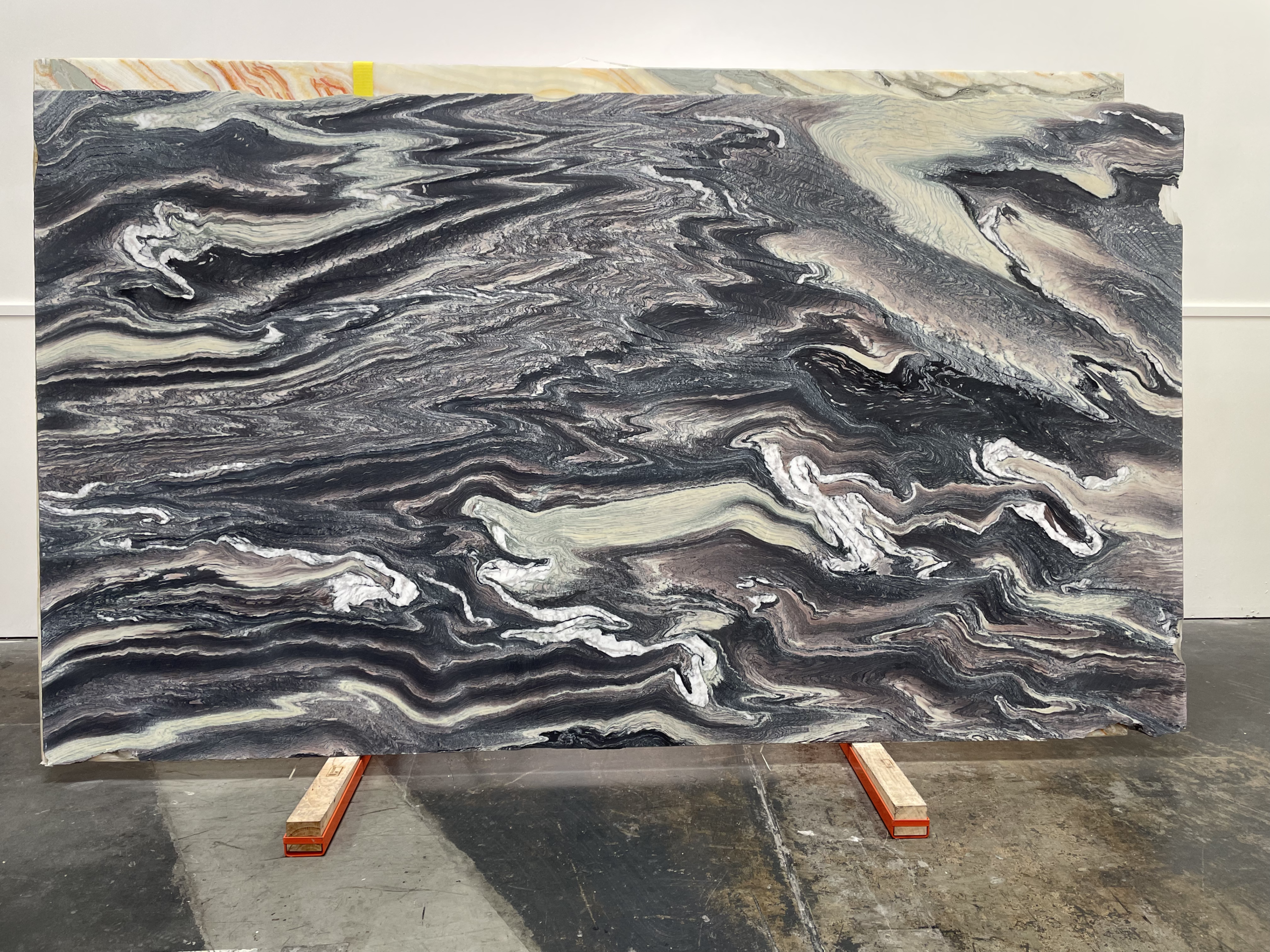 Rosso Luana Honed — installed