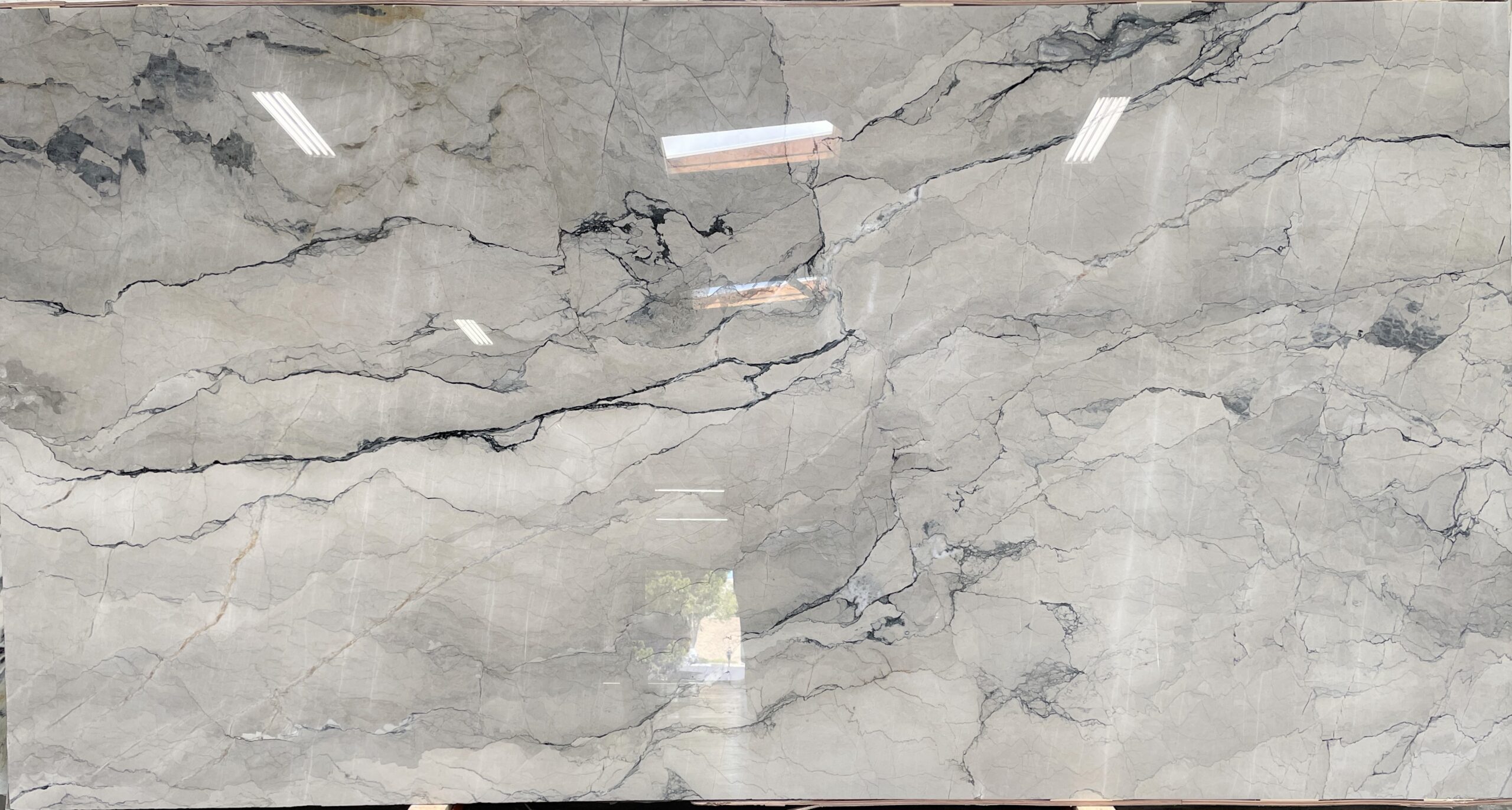 White Camouflage Polished — installed